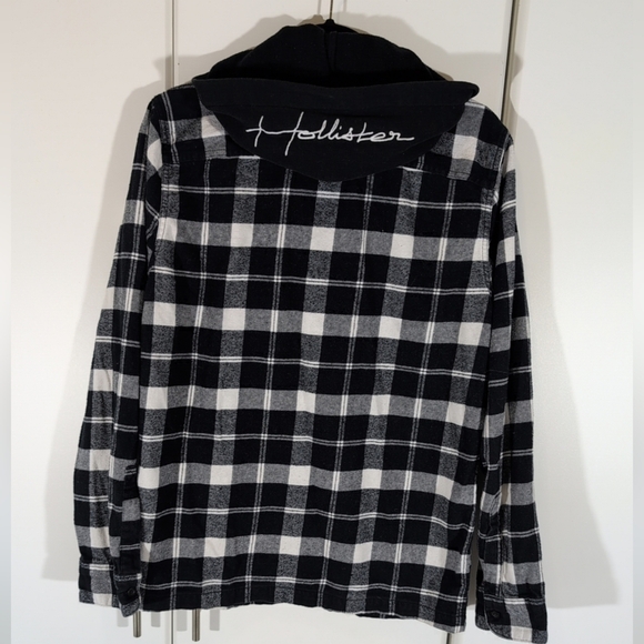 Hollister Flannel Hooded men's Long Sleeve Size Small - Picture 3 of 6